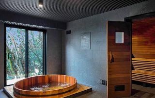 hot tub and sauna