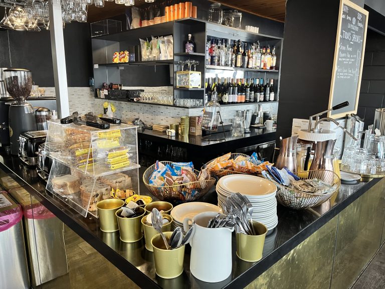 Continental breakfast spread