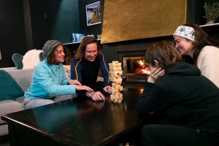 Family games in the lodge